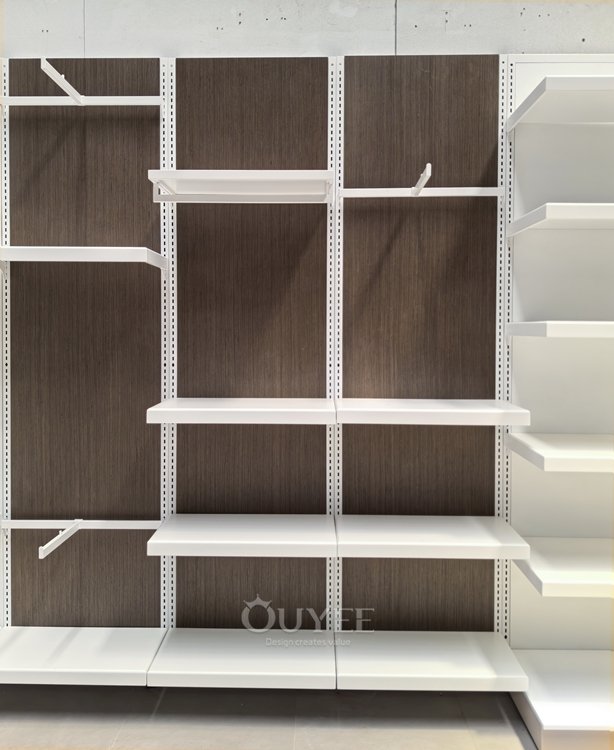 Minimalist White Wall Display Rack System 06