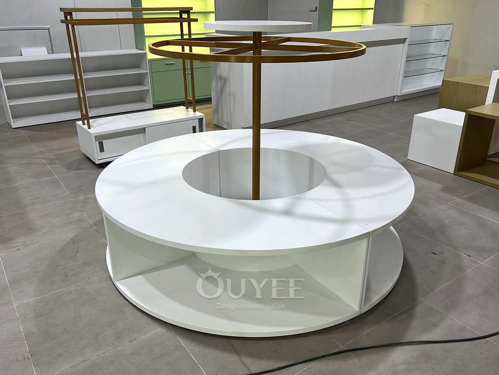 Natural Wood Nesting Retail Display Table Set 05