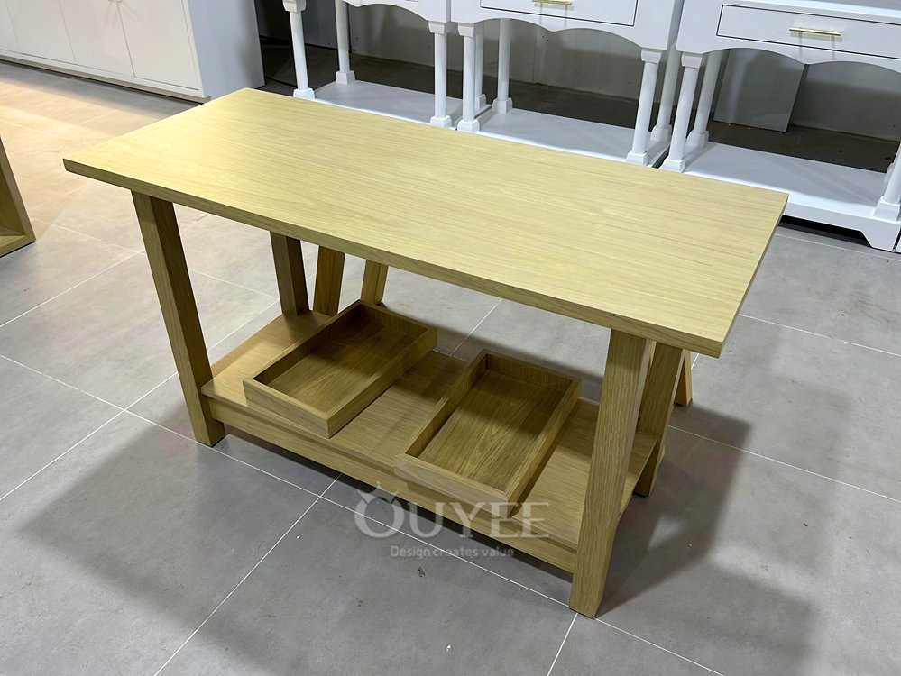 Natural Wood Nesting Retail Display Table Set 07