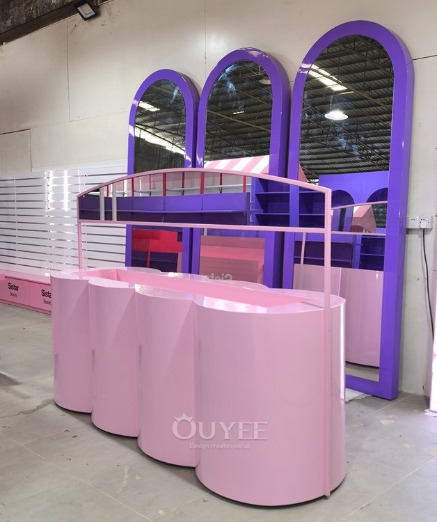 Pink Arch Beauty Display Stand System 01