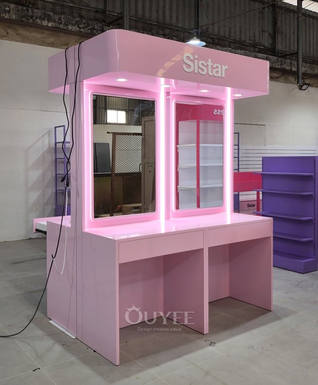 Pink Arch Beauty Display Stand System 02