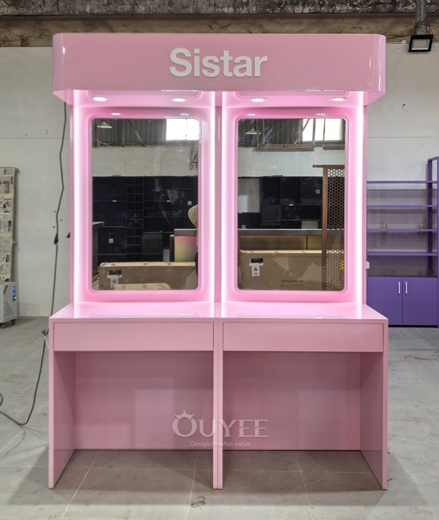 Pink Arch Beauty Display Stand System 03