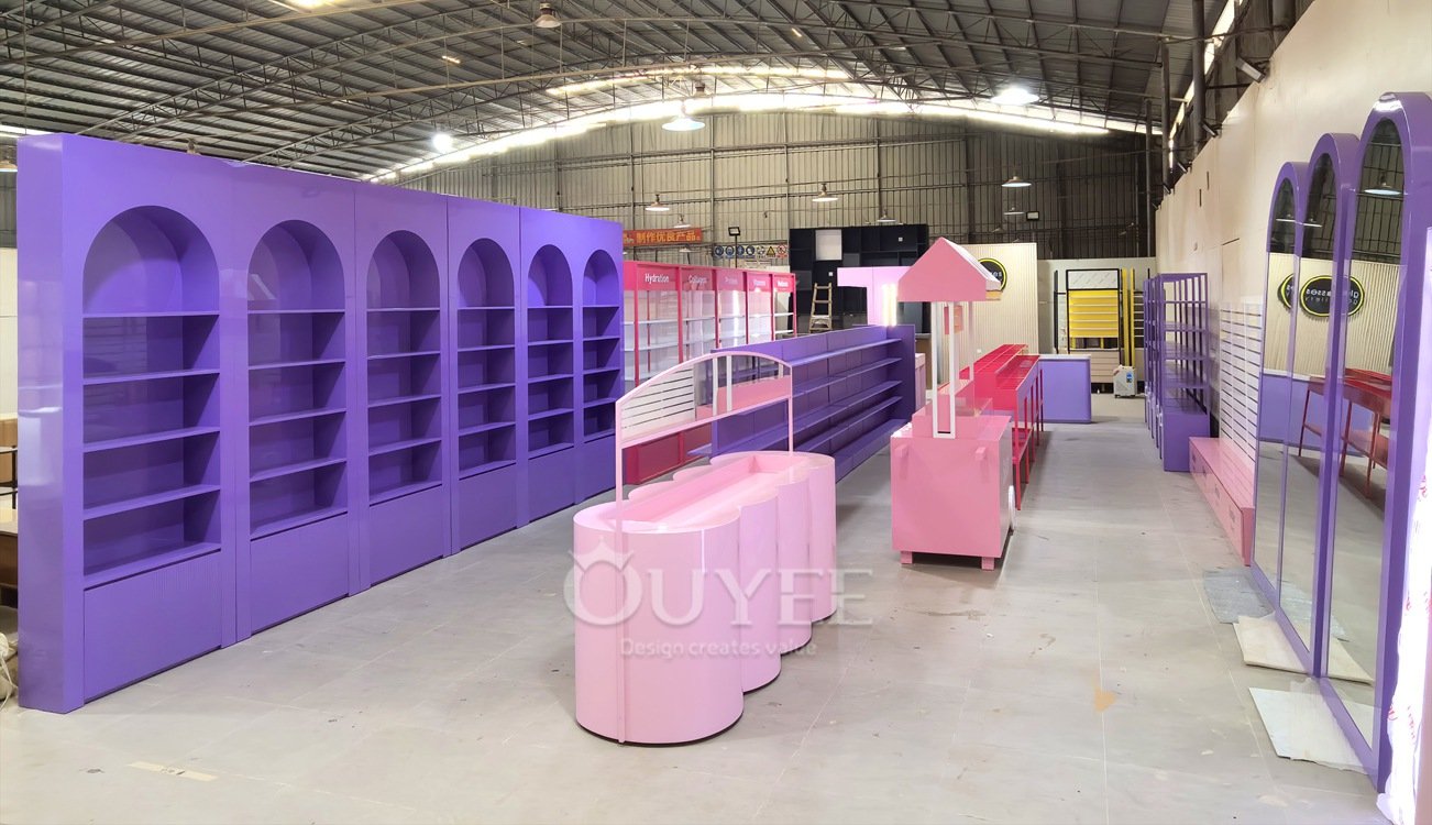 Pink Arch Beauty Display Stand System 04