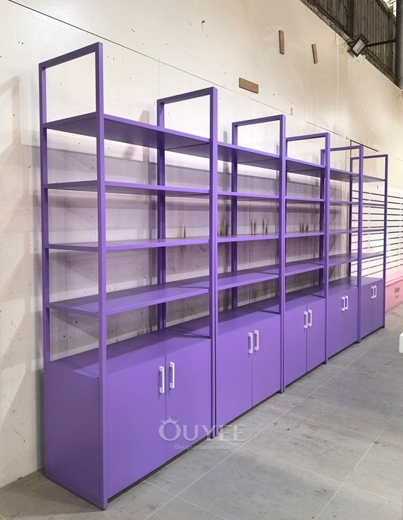Purple Freestanding Open Shelf Display Rack 01