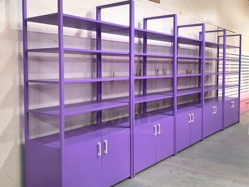 Purple Freestanding Open Shelf Display Rack 01