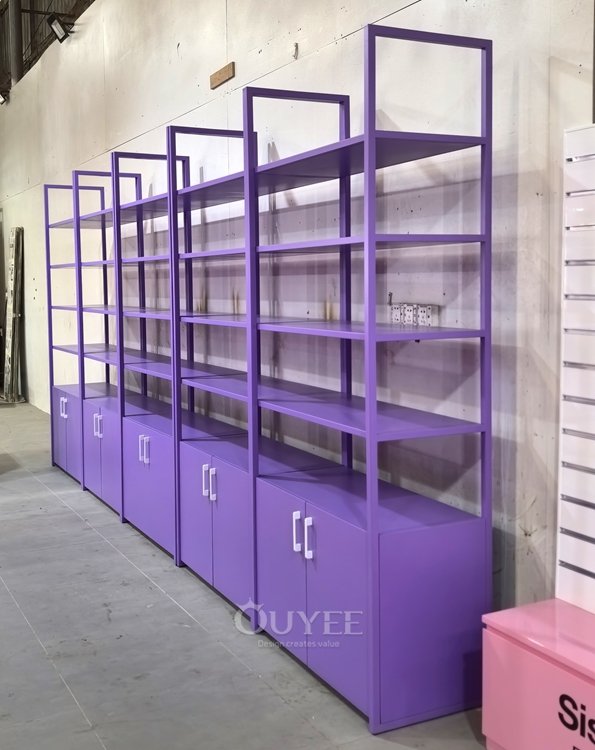 Purple Freestanding Open Shelf Display Rack 02