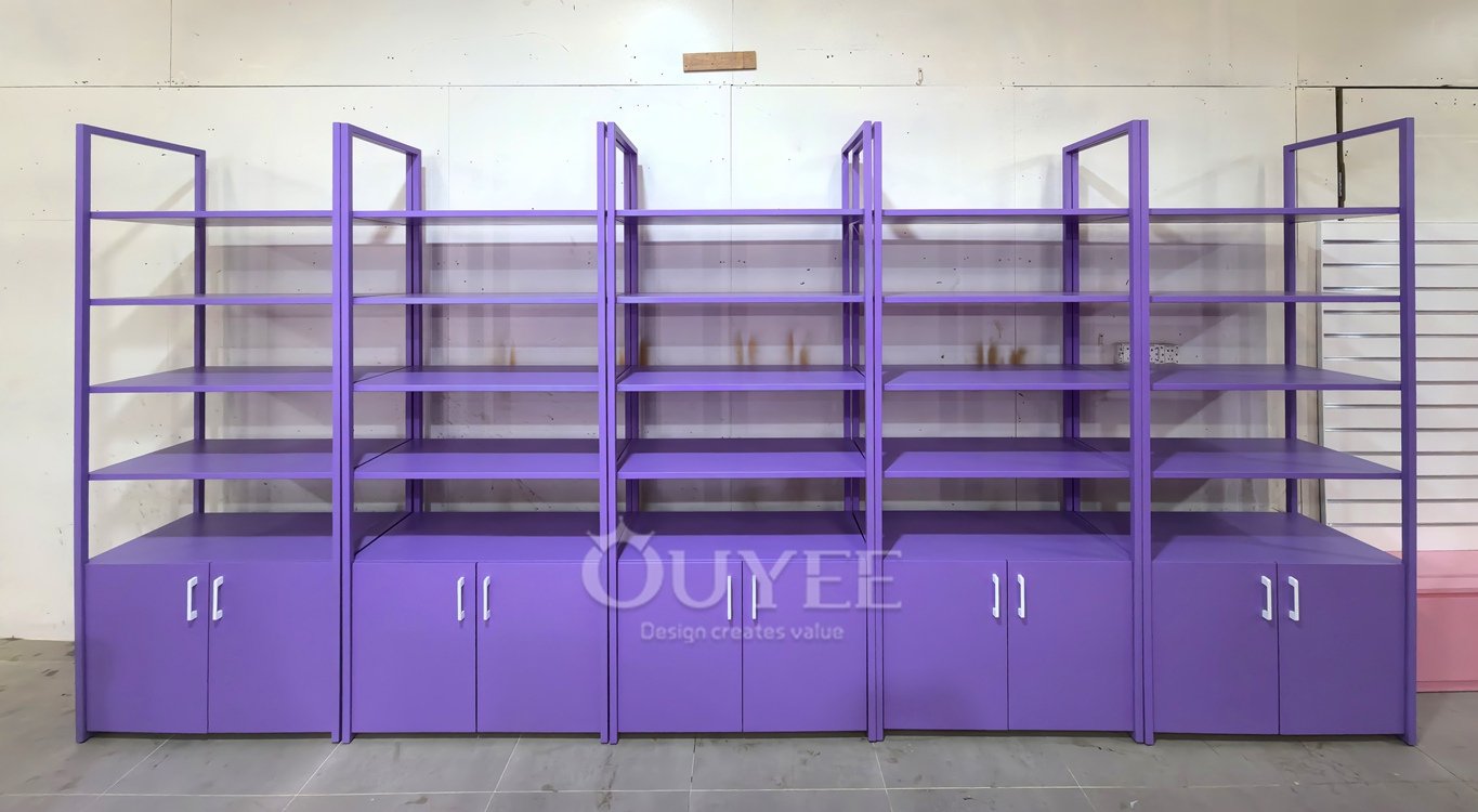 Purple Freestanding Open Shelf Display Rack 03