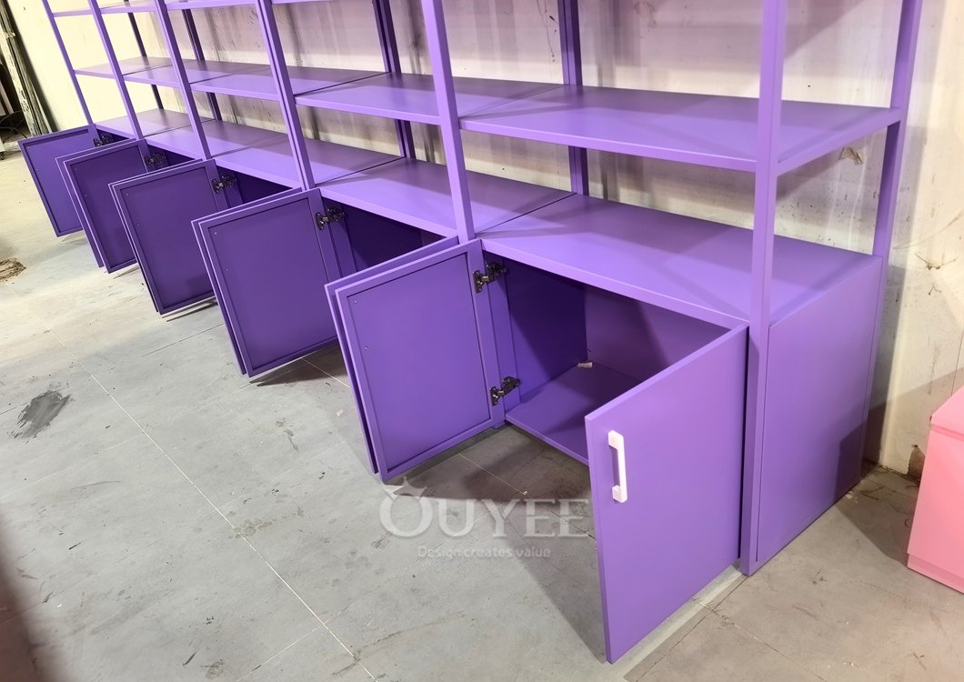 Purple Freestanding Open Shelf Display Rack 04