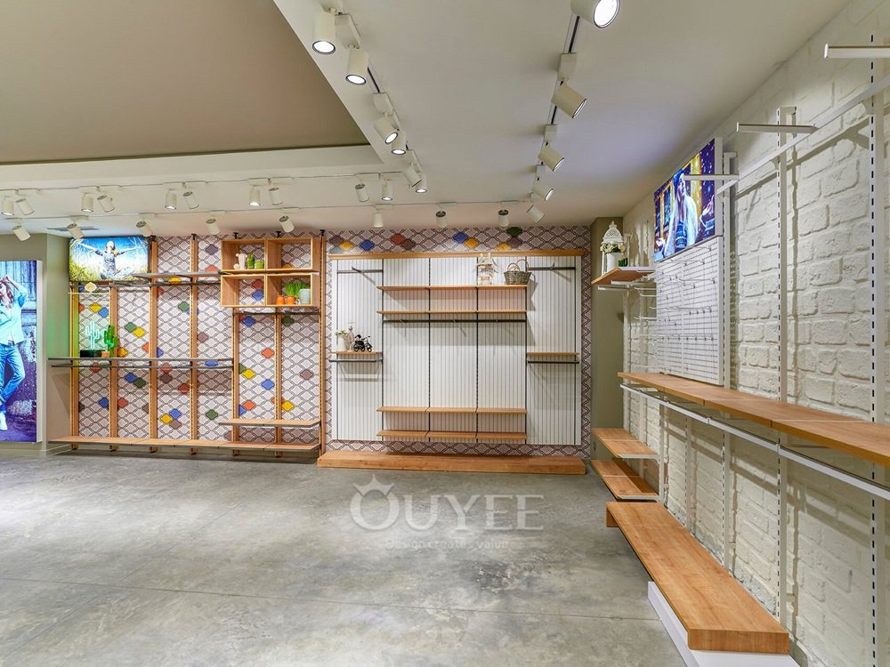 White Kids Store Wall Display Rack 04