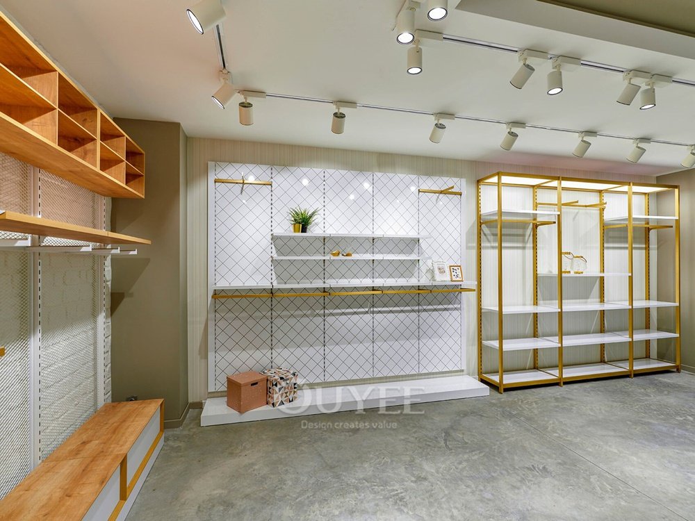 White Kids Store Wall Display Rack 06