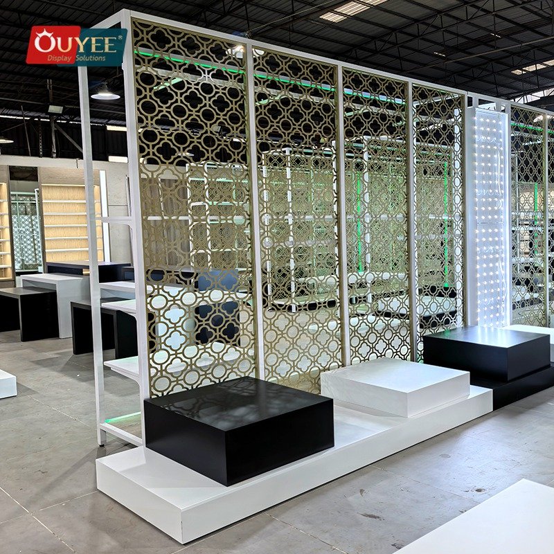 White LED Pattern Back Display Rack 02