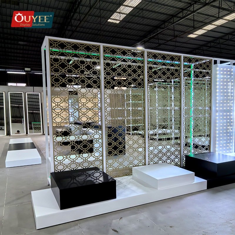 White LED Pattern Back Display Rack 03