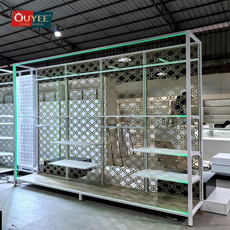 White LED Pattern Back Display Rack 04