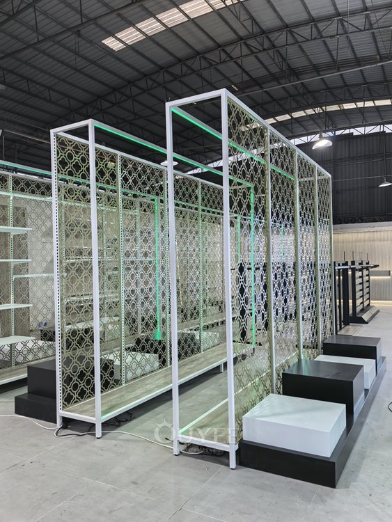 White LED Pattern Back Display Rack 05