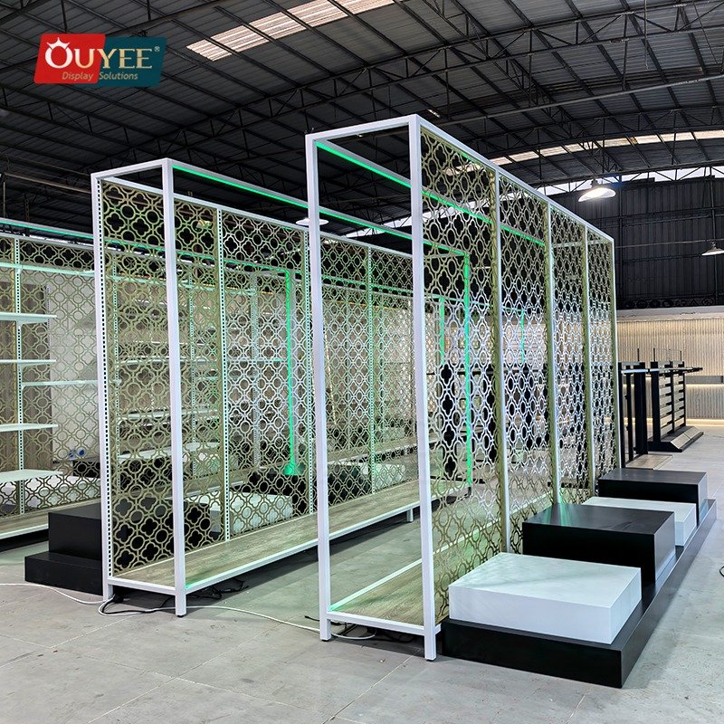 White LED Pattern Back Display Rack 05