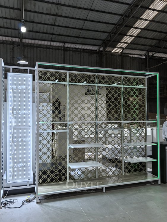 White LED Pattern Back Display Rack 07