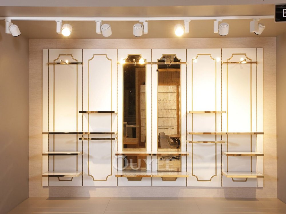 White and Oak Modular Wall Display Rack 06