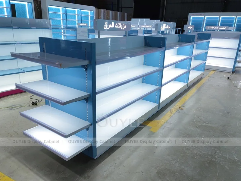 Aqua Backlit Pharmacy Center Gondola - Image 3