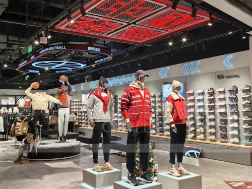 Basketball Red Ceiling Sportswear Clothing Store Display