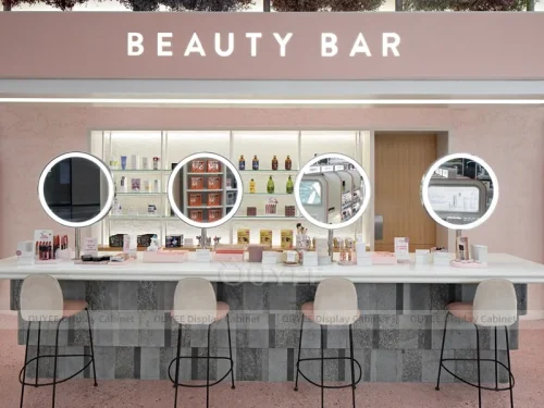 Beauty Bar Round Mirrors Wig Display