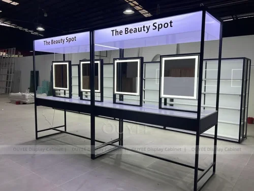 Beauty Spot Black Frame Booths Wig Display