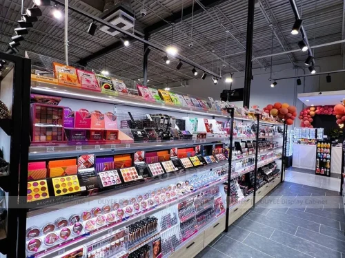 Beauty Supply Aisle Shelving Wig Wall Display