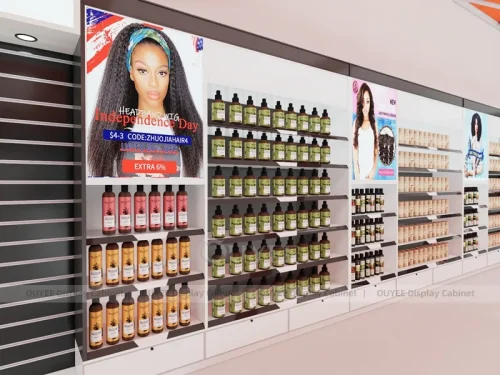 Beauty Supply Wall Numbered Wig Wall Display