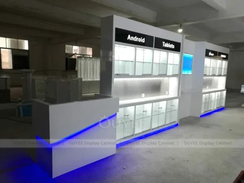 Black And Blue LED Phone Display Fixture