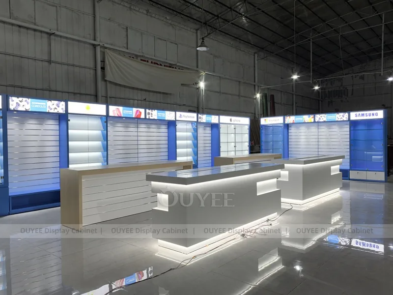 Black And Blue LED Phone Display Fixture - Image 8