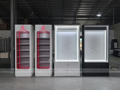 Black And Red LED Phone Store Display Fixture