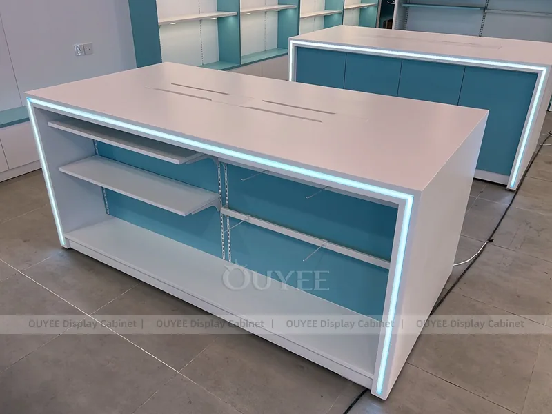 Black And Teal Glass Phone Display Fixture - Image 3