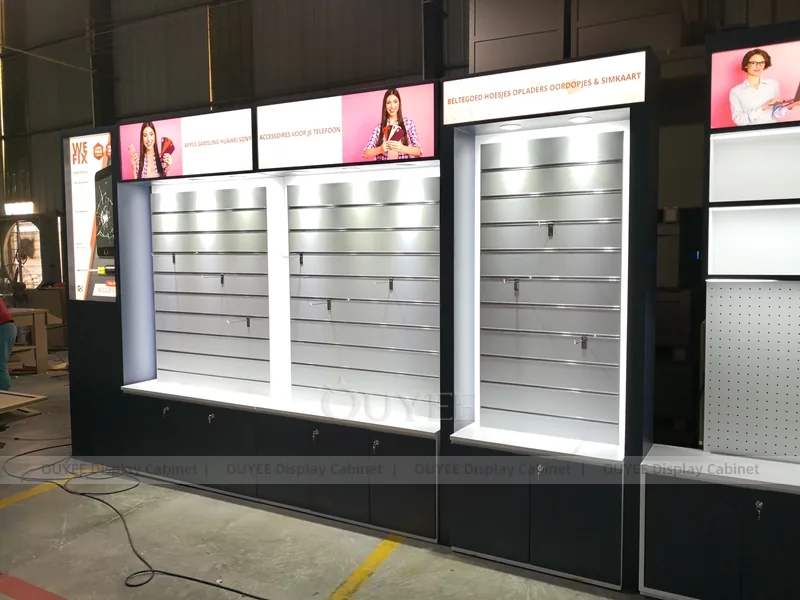 Black And White LED Phone Display Fixture