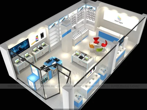 Black And White LED Phone Display Fixture