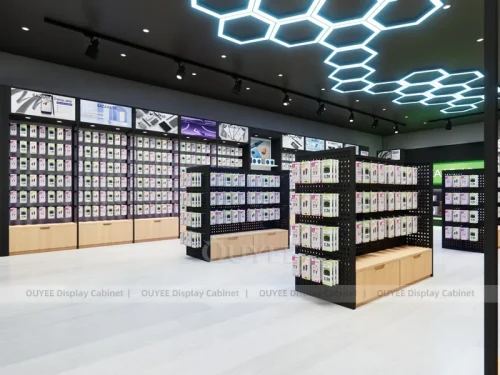 Black And White LED Phone Display Fixture