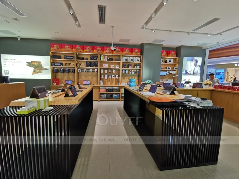 Black And Wood Tone Complete Store Fixture - Image 4