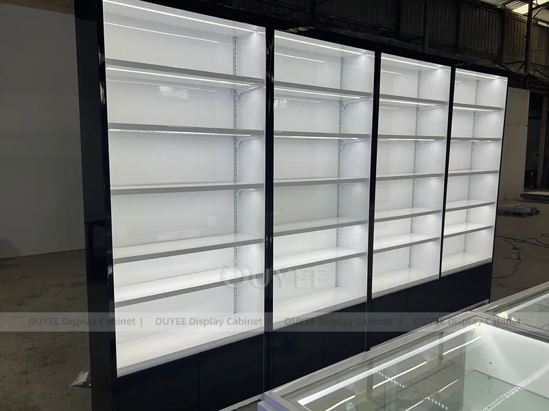 Black And Wood Tone Phone Store Display Fixture - Image 6