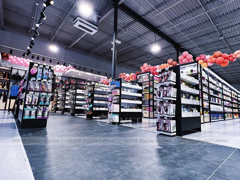 Black Beauty Supply Aisle Beauty Supply Store Wig Display - Image 3