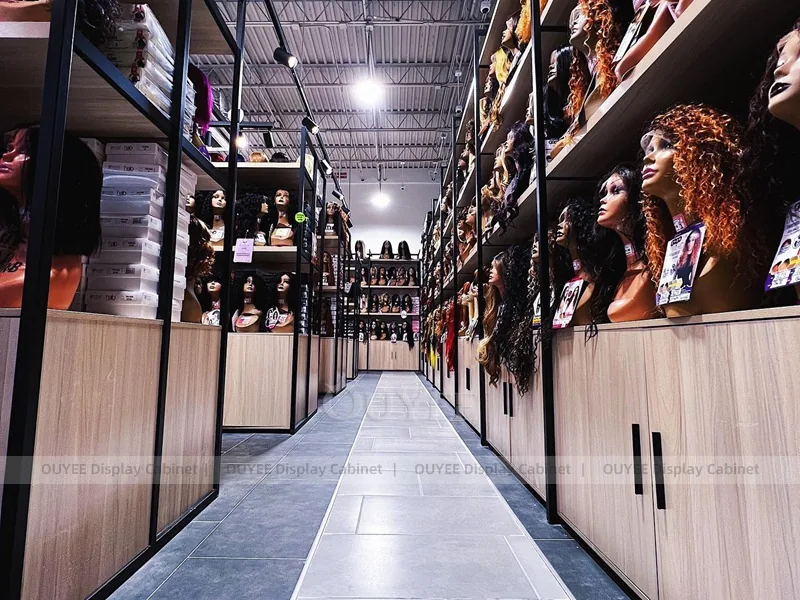 Black Beauty Supply Aisle Beauty Supply Store Wig Display - Image 6