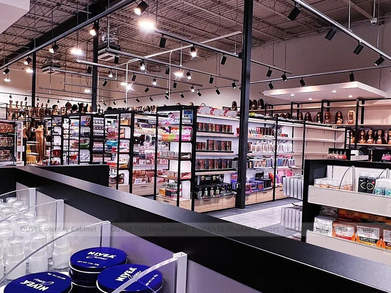 Black Ceiling Beauty Supply Beauty Supply Store Wig Display - الصورة 6