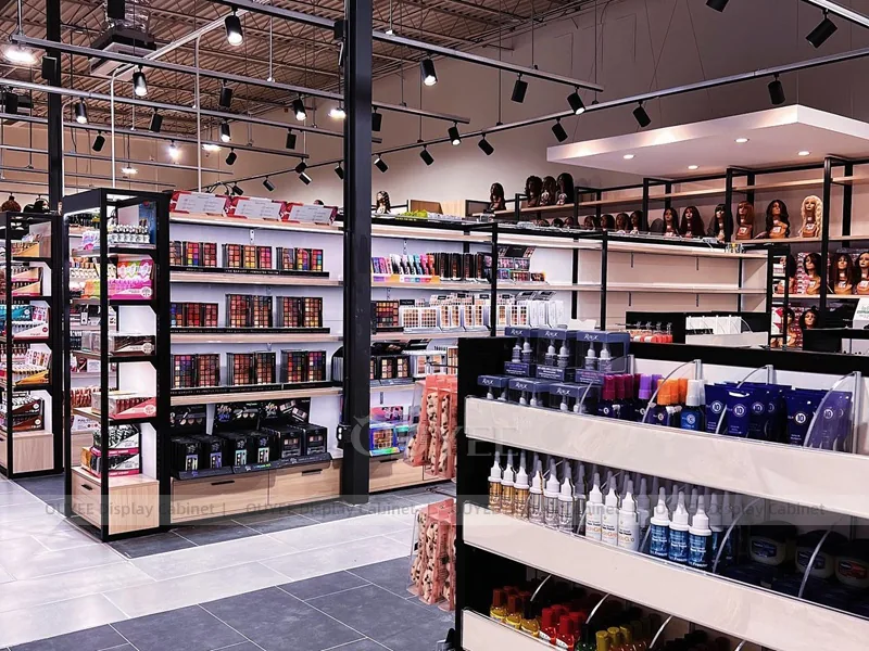 Black Ceiling Beauty Supply Beauty Supply Store Wig Display - الصورة 7