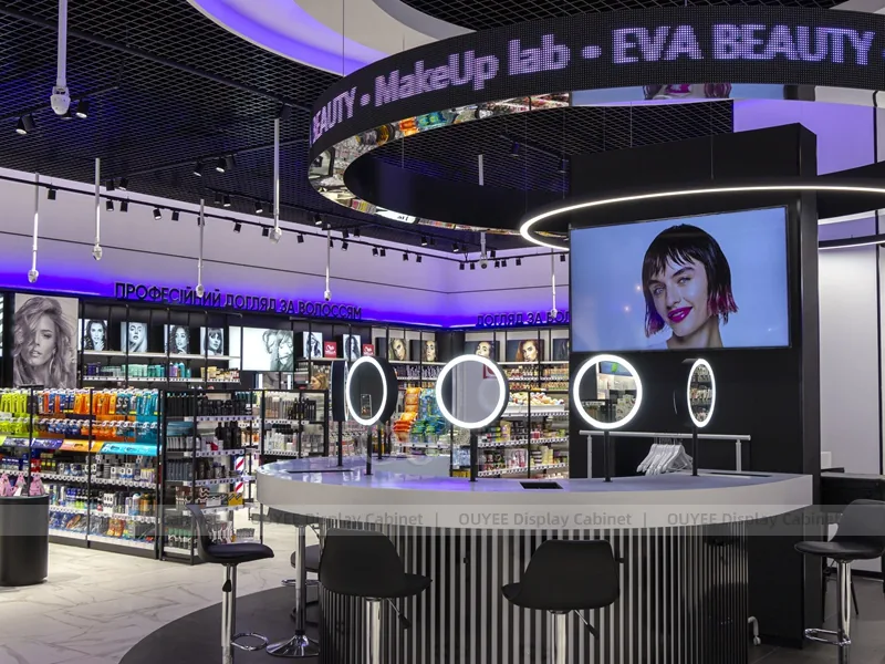 Black Ceiling Wig Curved Wig Display - Image 2