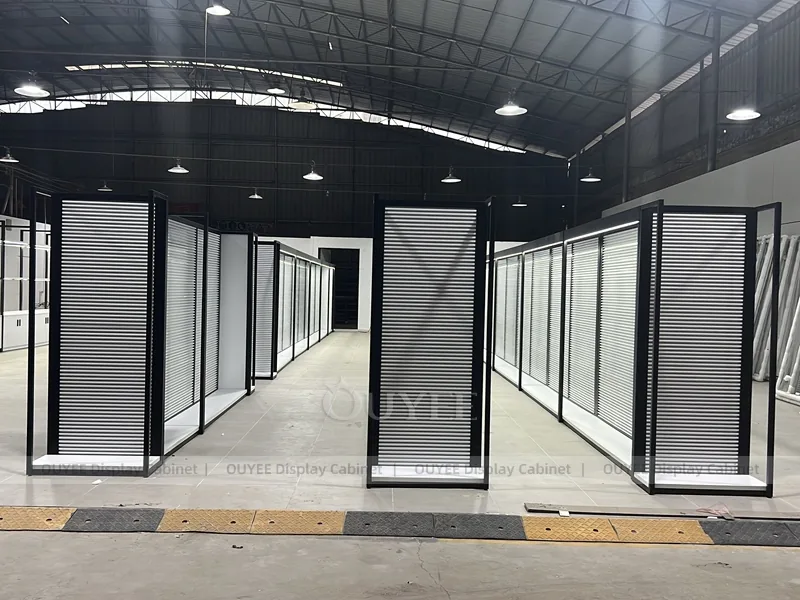 Black Frame Modular Slatwall Wig Wall Display
