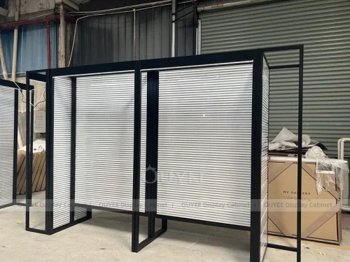 Black Frame Slatwall Wall Wig Wall Display