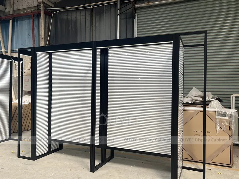 Black Frame Slatwall Wall Wig Wall Display