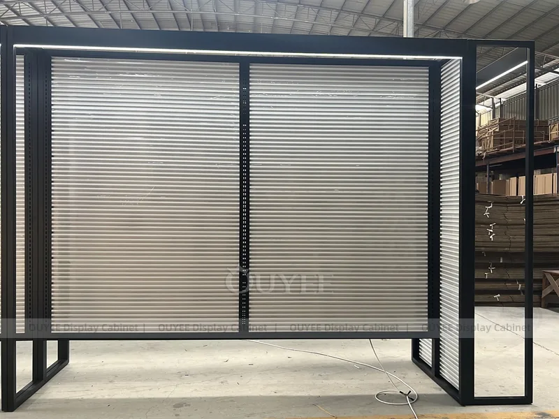 Black Frame Slatwall Wall Wig Wall Display - الصورة 6