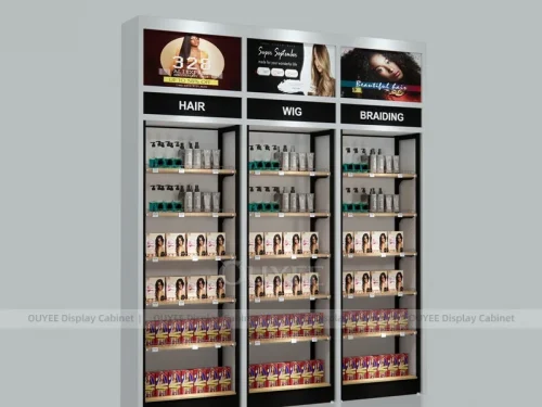 Black Framed Hair Wig Wall Wig Wall Display