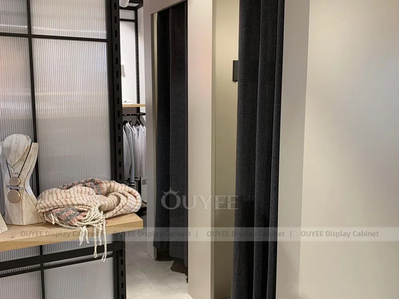 Black Metal Apparel Frame Apparel Shop Clothing Rack 03