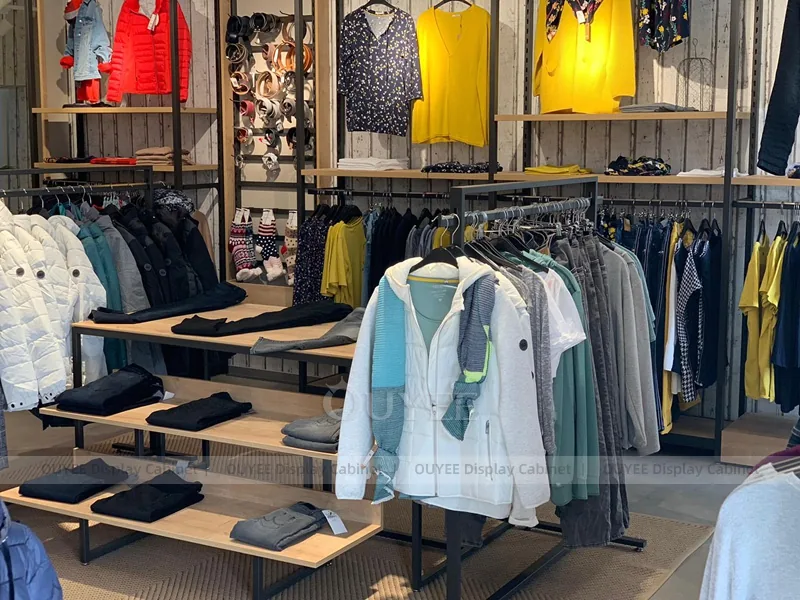 Black Metal Apparel Frame Apparel Shop Clothing Rack 04