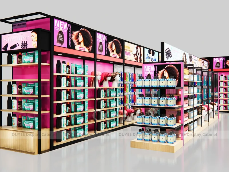 Black Pink Hair Extension Hair Extension Display - Image 4