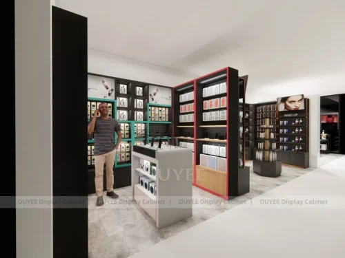 Black Red Beauty Store Display